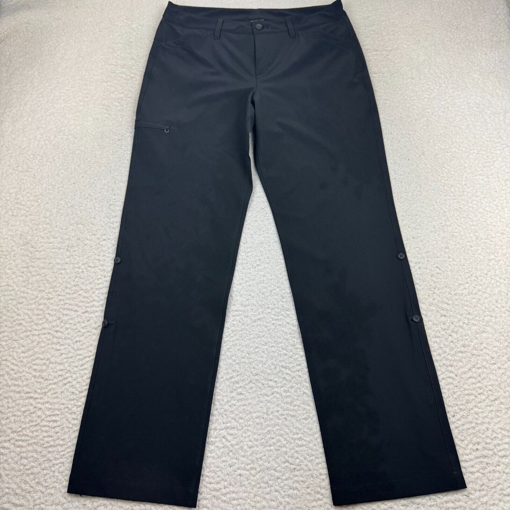 Eddie Bauer Travex Adventure‎ Pants Women 10 Roll Up Straight Leg Workwear Blue